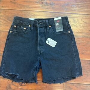 Levi's black Denim 501 high rise Shorts 29